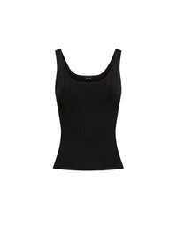 BLACK // black sculpting knit tank top