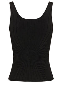 BLACK // black sculpting knit tank top