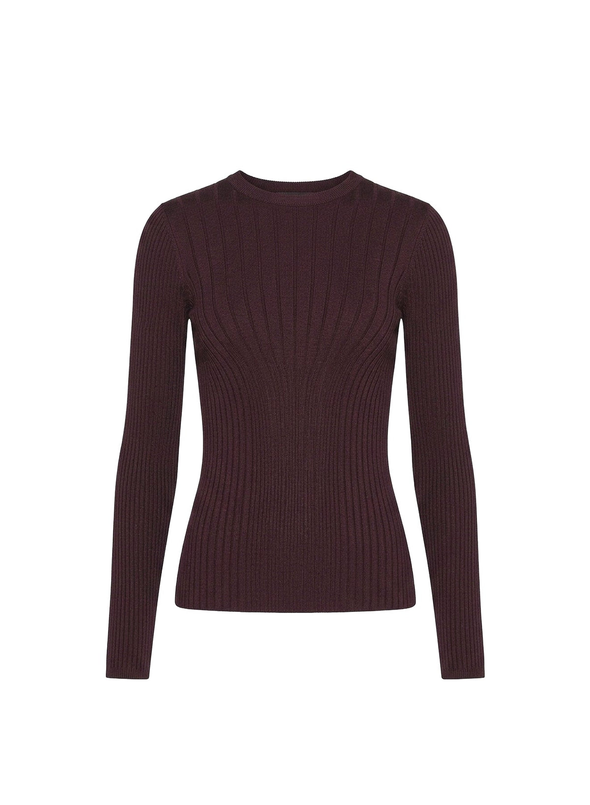 DARK BURGUNDY // burgundy sculpting knit top