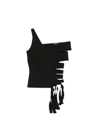 Knit bandage-effect top - Black