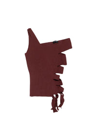 Top effet bandage en maille - Burgundy