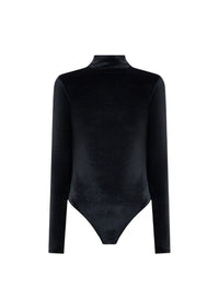 Body dos nu en velours - Black