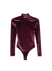 Body dos nu en velours - Burgundy