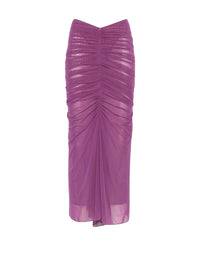 ANTIQUE PINK // pink ruched mesh skirt
