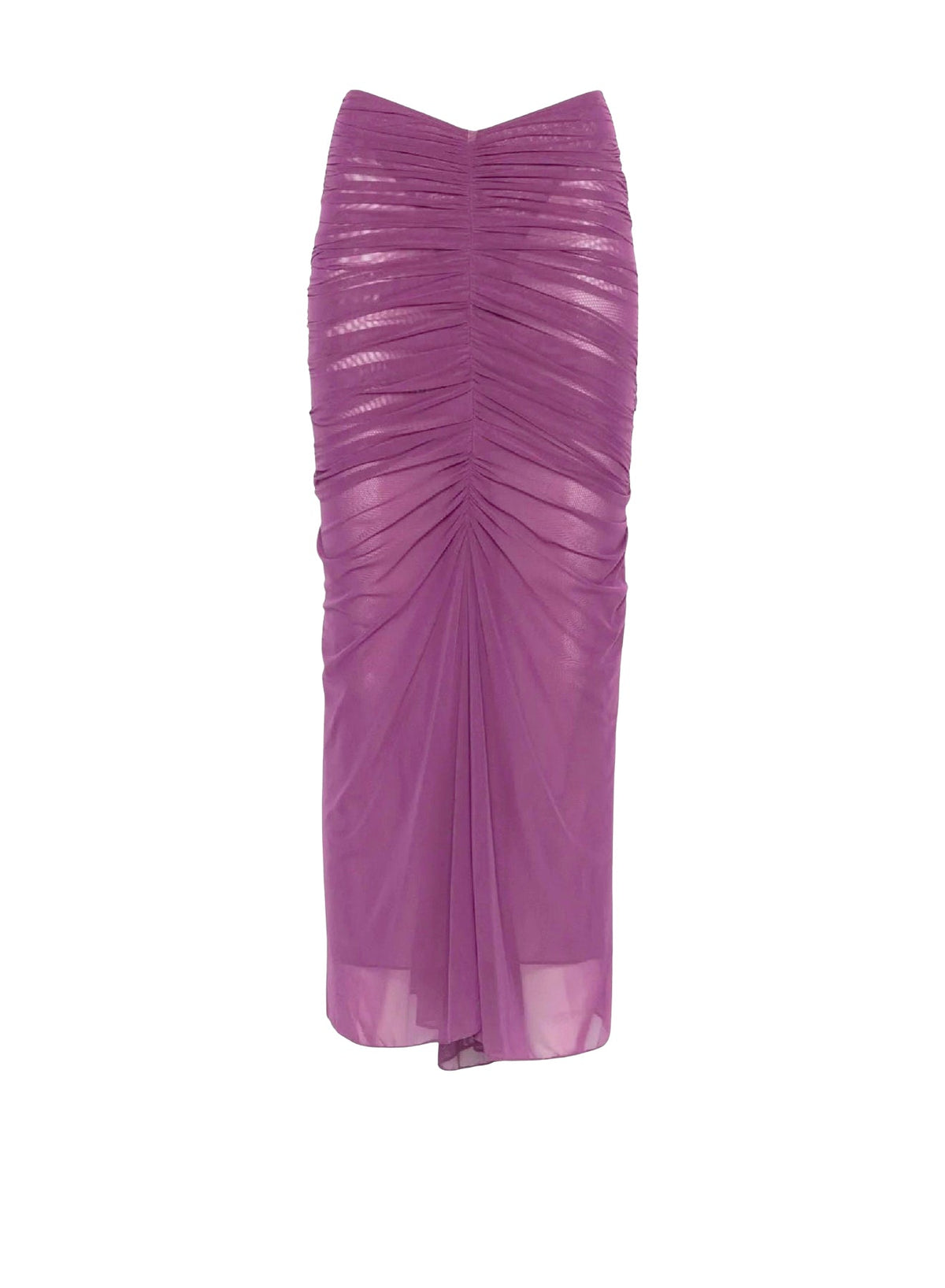 ANTIQUE PINK // pink ruched mesh skirt
