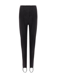 BLACK // black boned knit leggings
