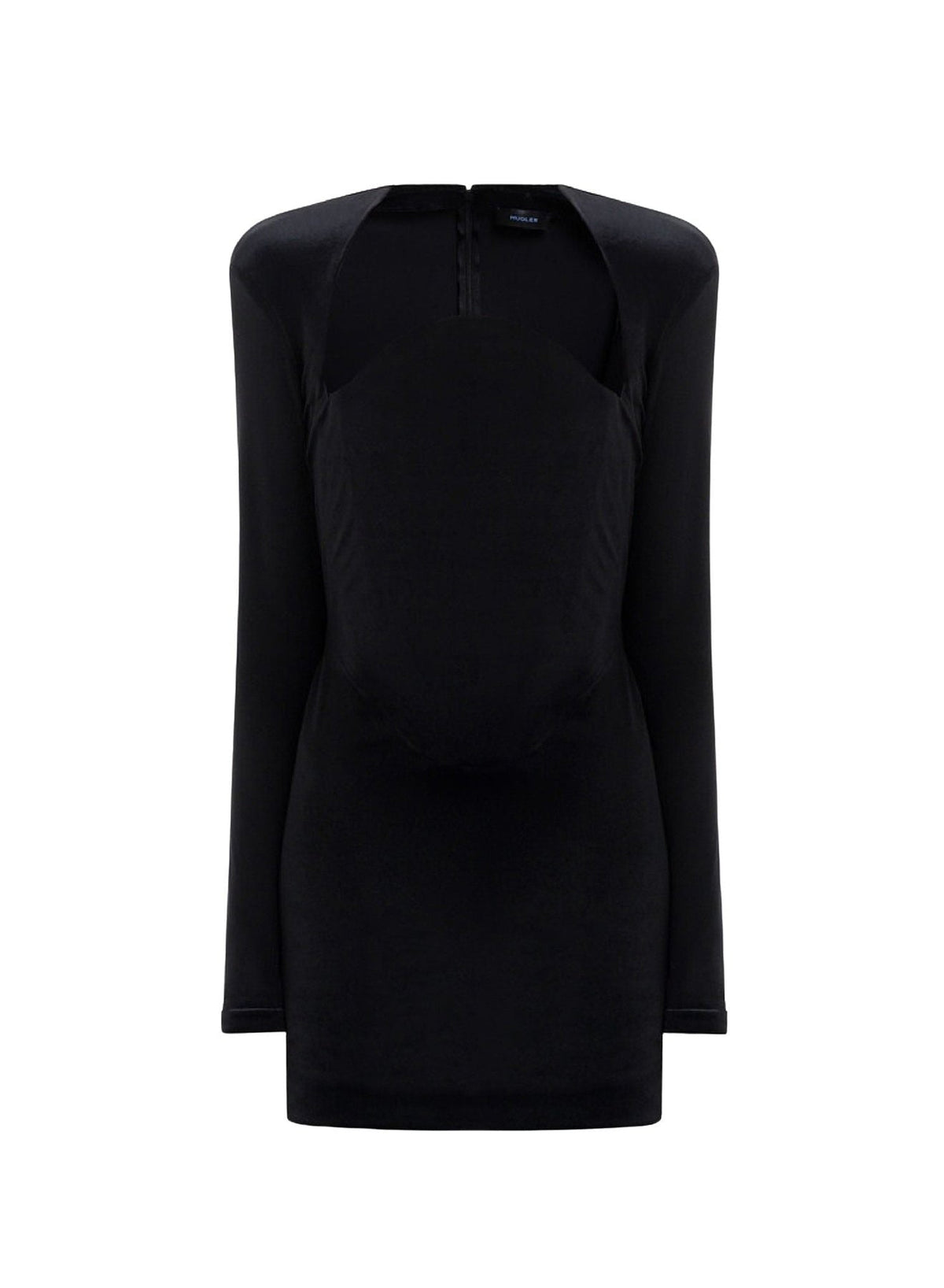 BLACK // black velvet mini dress