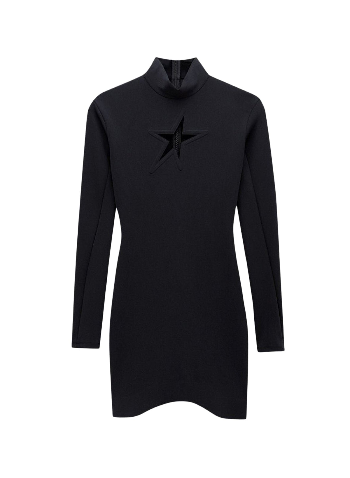 BLACK // black star long sleeve dress