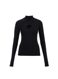 BLACK // white star top