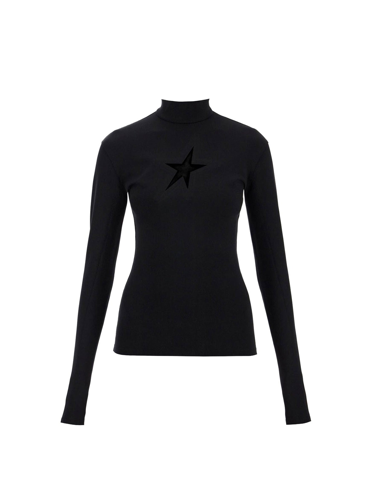 BLACK // white star top