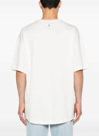 SNOW // white pierced t-shirt