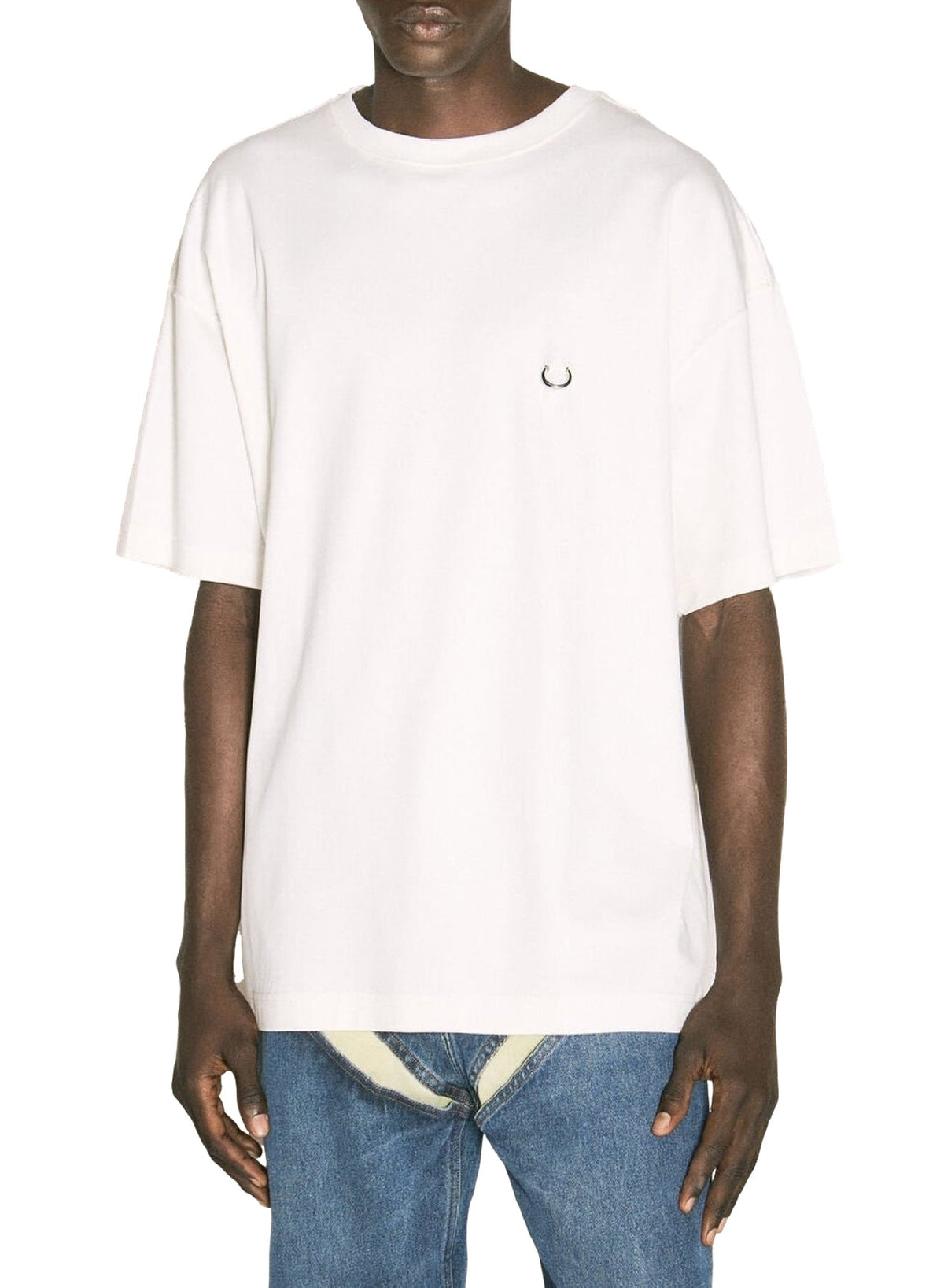 SNOW // white pierced t-shirt