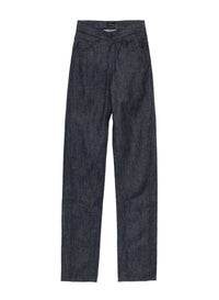 RAW BLUE // straight raw denim jeans