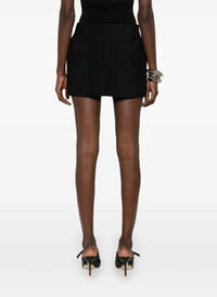 BLACK // black tailored mini skirt