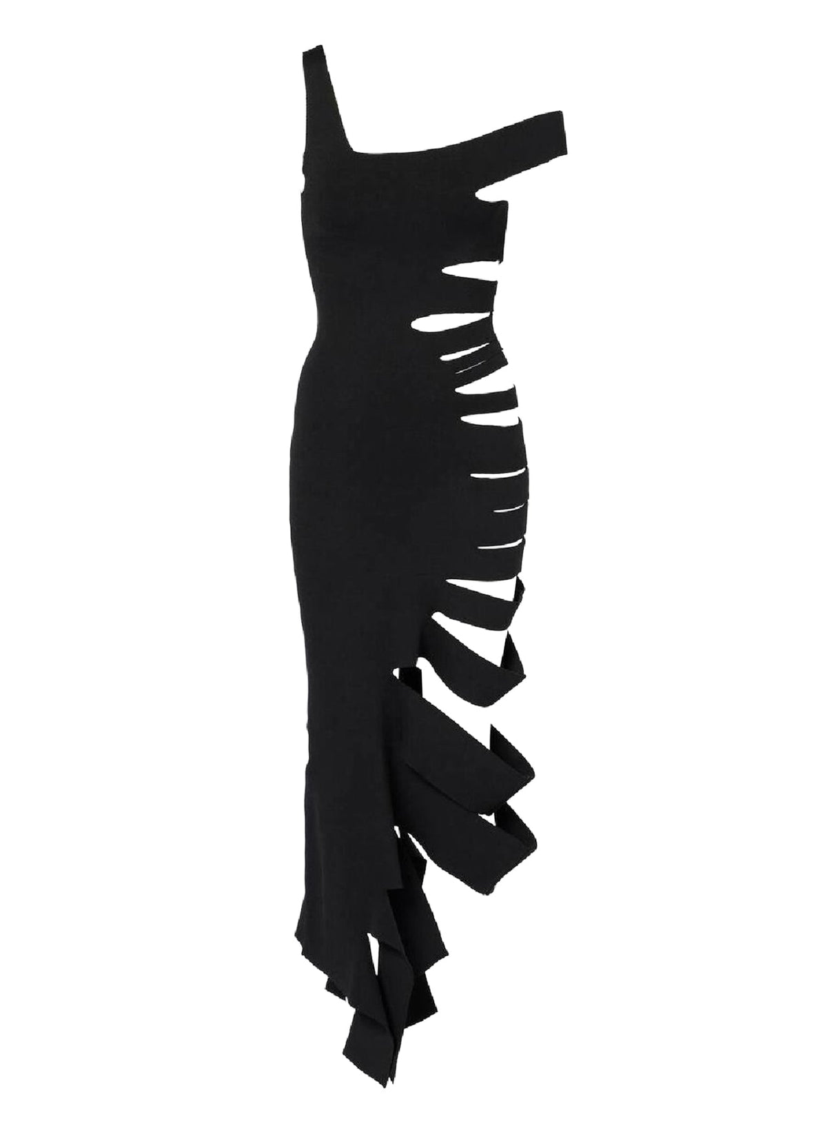 BLACK // black bandage knit dress