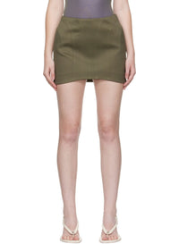 KAKI // khaki tailored mini skirt