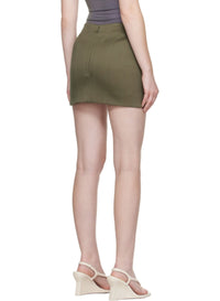 KAKI // khaki tailored mini skirt