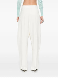 OFF WHITE // white pierced loose tailored trousers