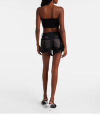 BLACK/BLACK // black technical fabric cargo shorts