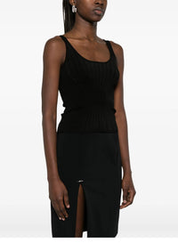 BLACK // black sculpting knit tank top