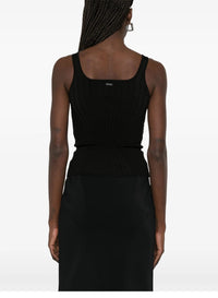 BLACK // black sculpting knit tank top