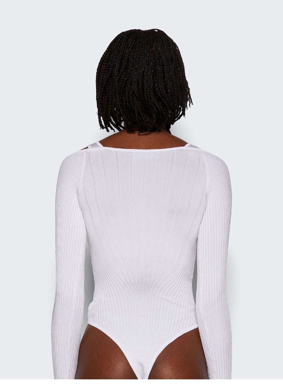 OFF WHITE // white sculpting knit bodysuit