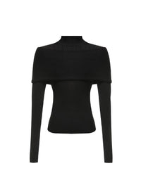 BLACK // black sculpting knit top