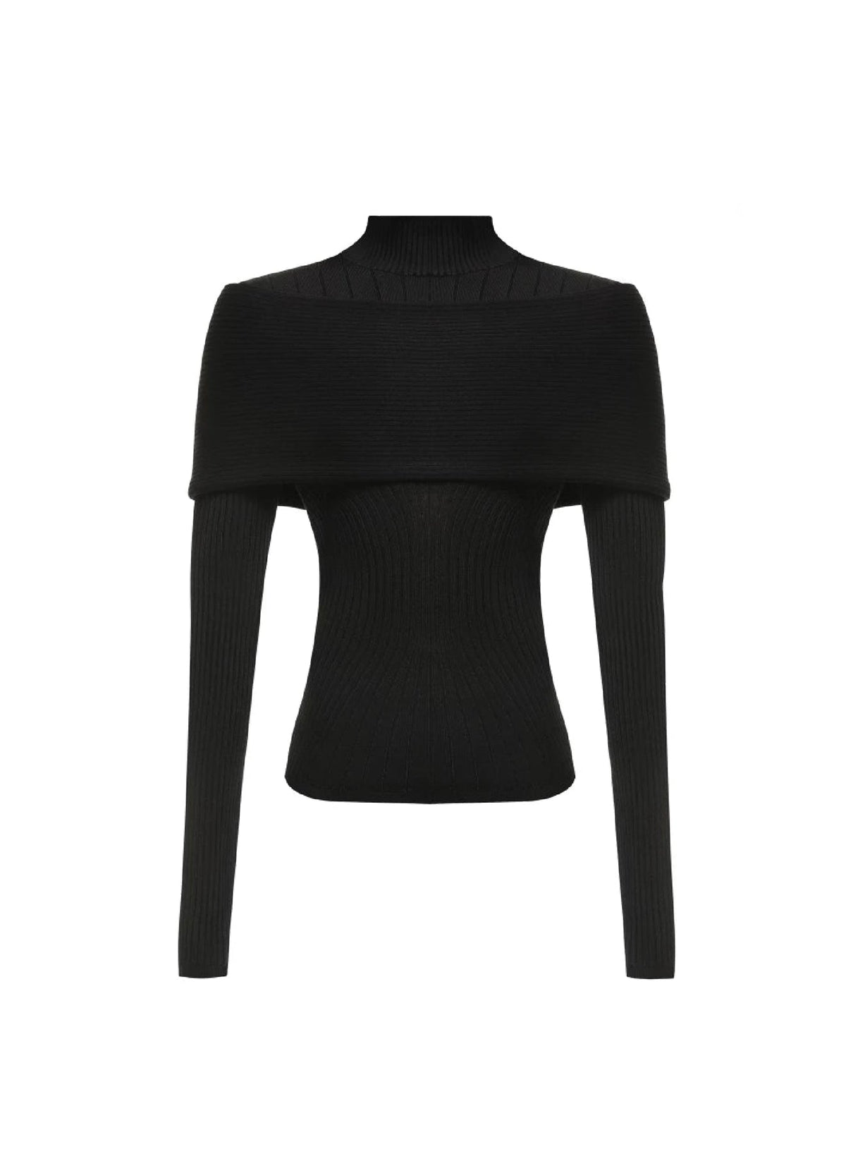 BLACK // black sculpting knit top