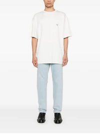 OFF WHITE // white oversized pierced T-shirt