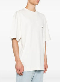 OFF WHITE // white oversized pierced T-shirt