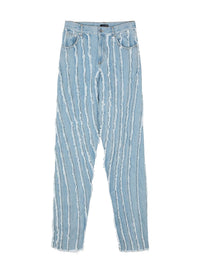 LIGHT BLUE // blue spiral baggy jeans