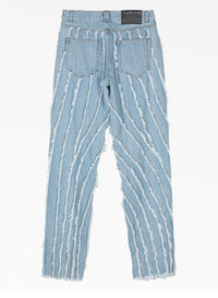 LIGHT BLUE // blue spiral baggy jeans
