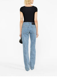 TOKYO BLUE // blue spiral baggy jeans
