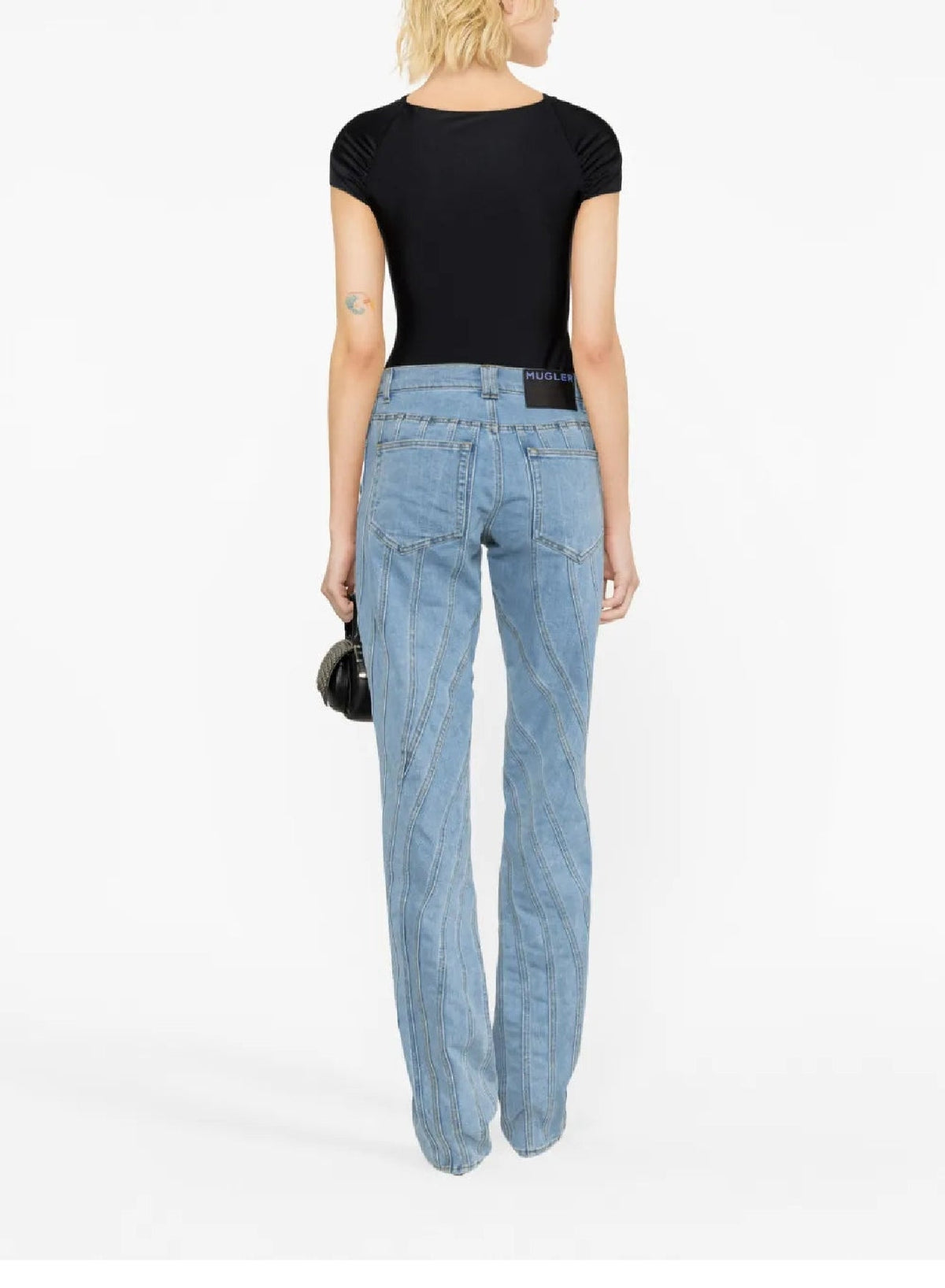 TOKYO BLUE // blue spiral baggy jeans