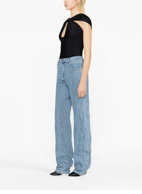 TOKYO BLUE // blue spiral baggy jeans
