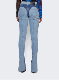 TOKYO BLUE/DARK TOKYO BLU // blue bi-color skinny jeans