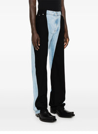 TOKYO BLUE / BLACK // blue bi-color straight leg jeans