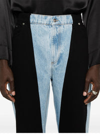 TOKYO BLUE / BLACK // blue bi-color straight leg jeans
