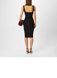 WASHED BLACK / BLACK // washed black buckled denim dress