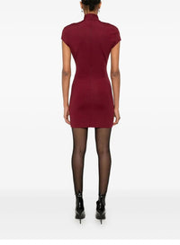 BLOOD RED // deep red star mini dress