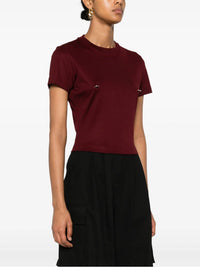 BLOOD RED // burgundy pierced baby t-shirt