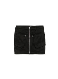 BLACK // black cargo skirt