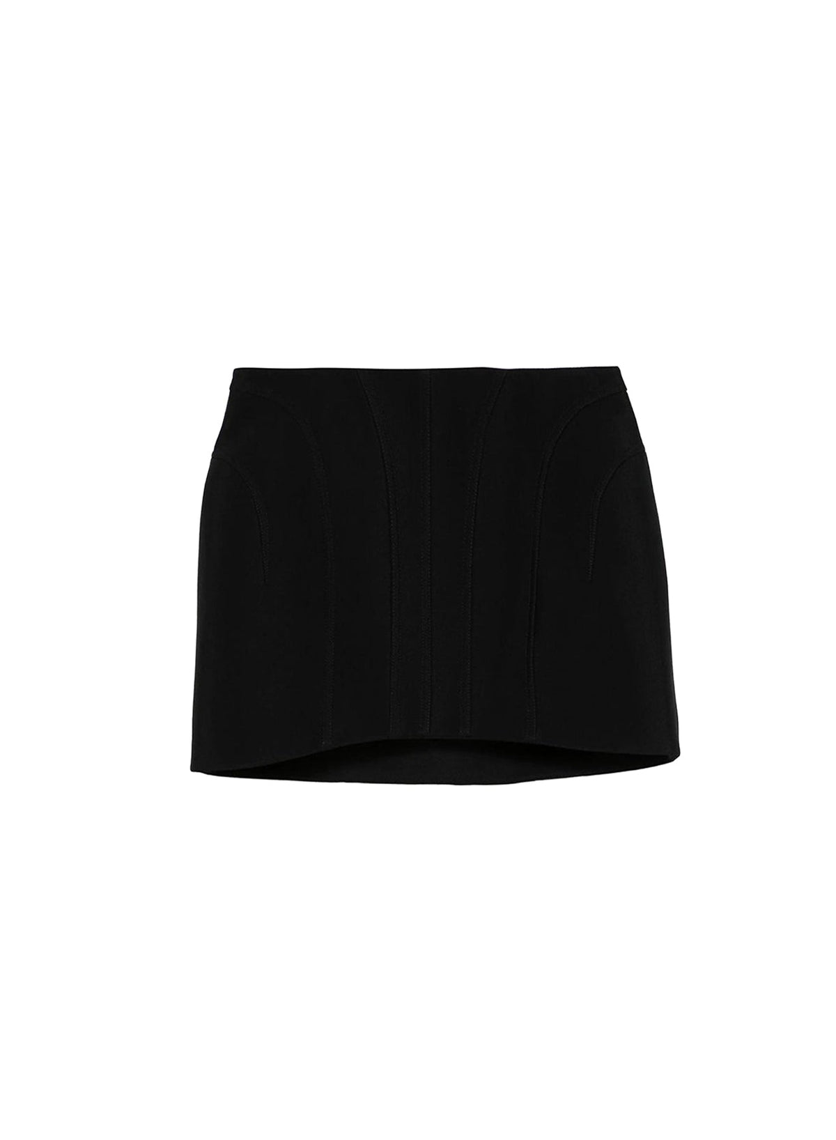 BLACK // black tailored mini skirt