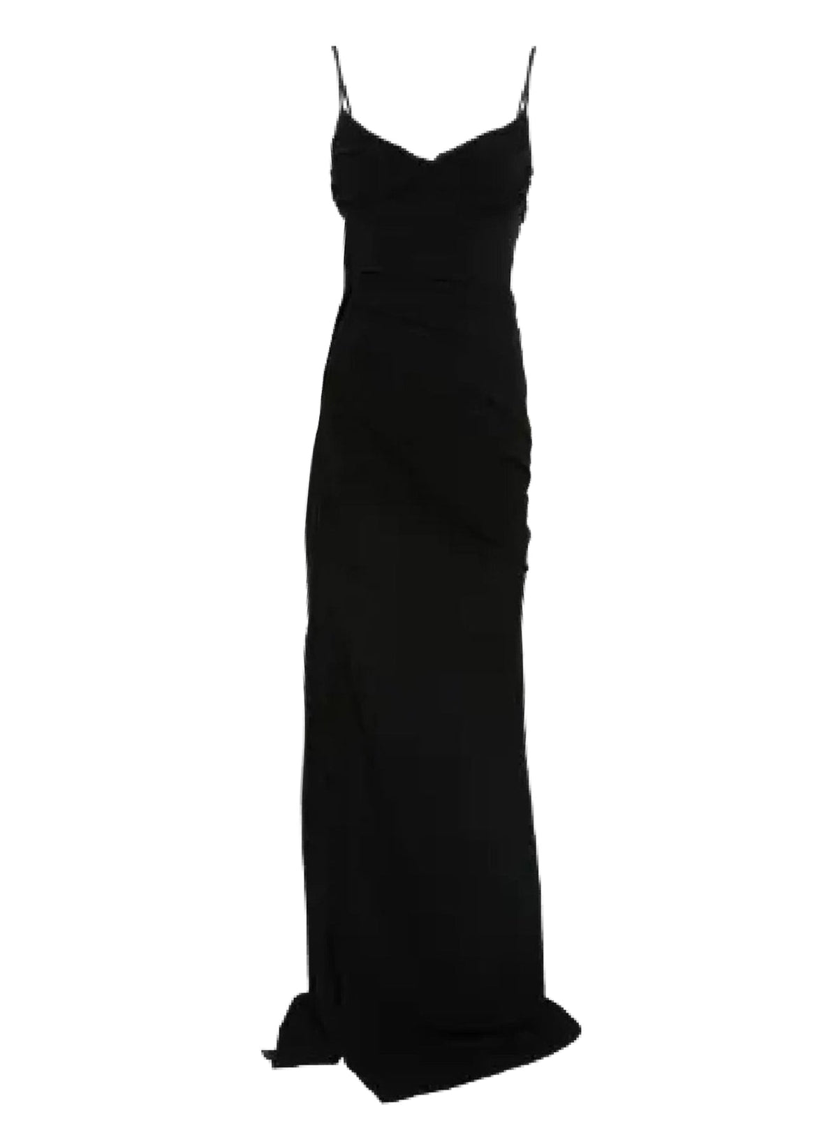 BLACK NUDE 01 // illusion cut-out draped gown