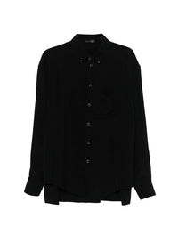 BLACK // black pierced shirt