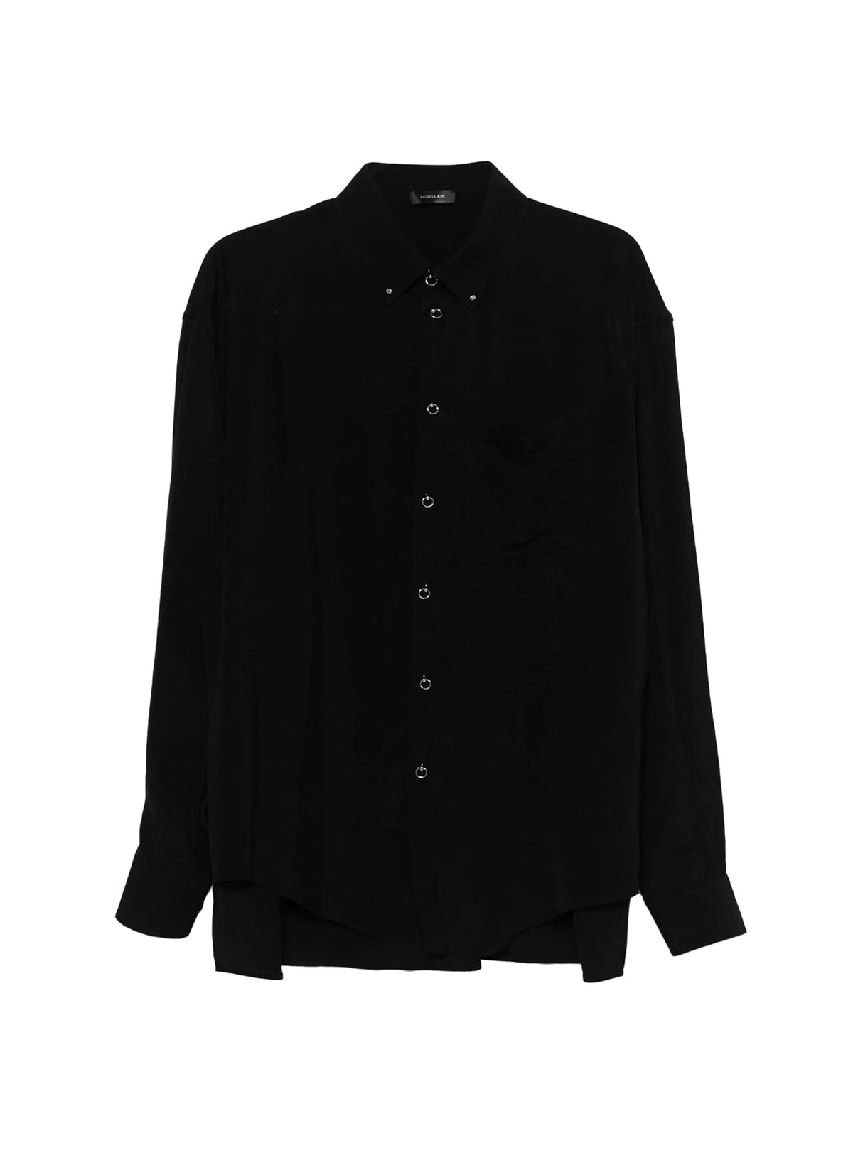 BLACK // black pierced shirt