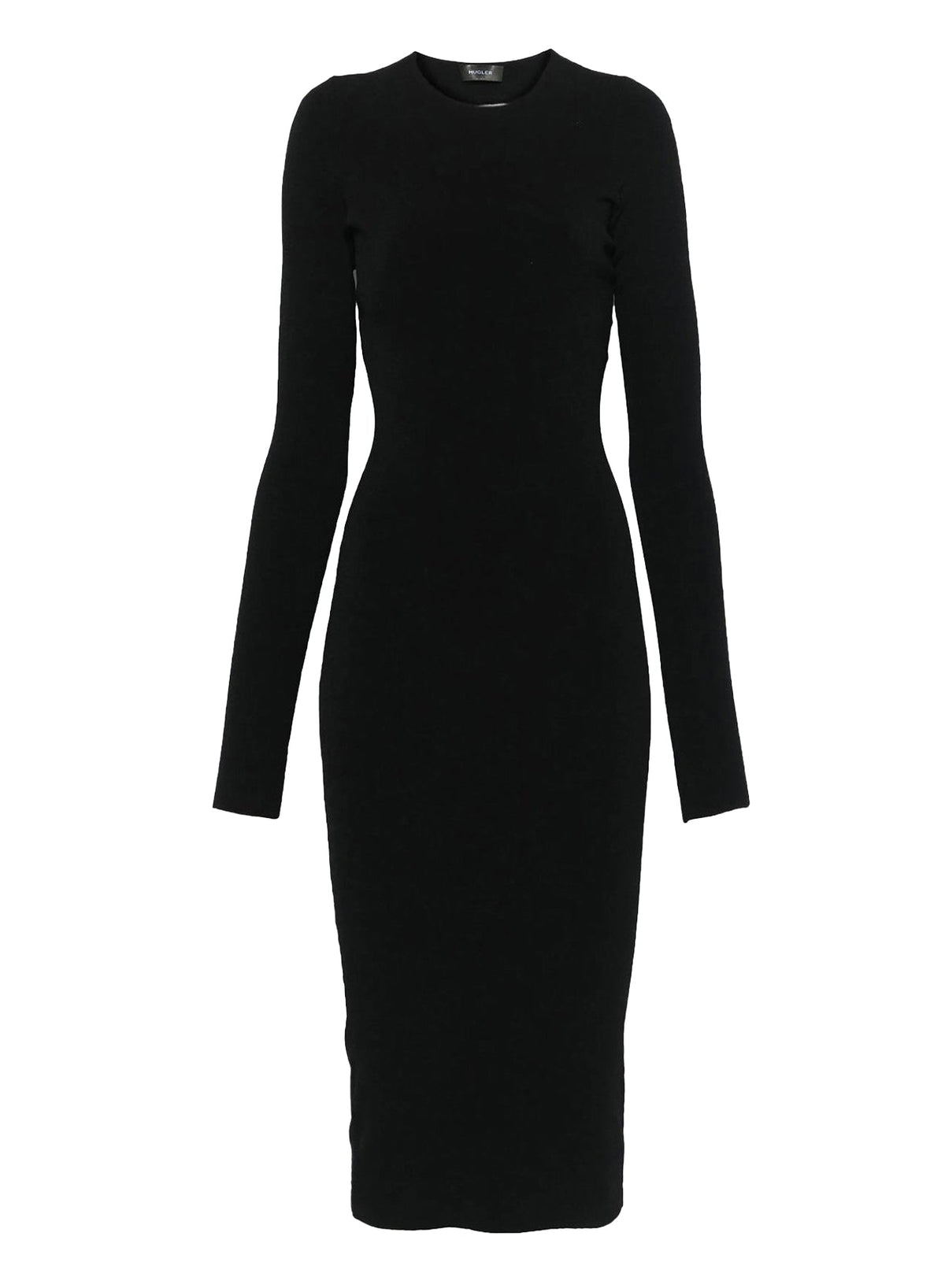 BLACK // black illusion knit dress