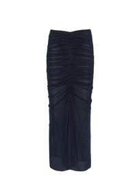 Jupe en mesh drappée - Black