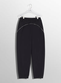 BLACK // black light fleece zipped track pants