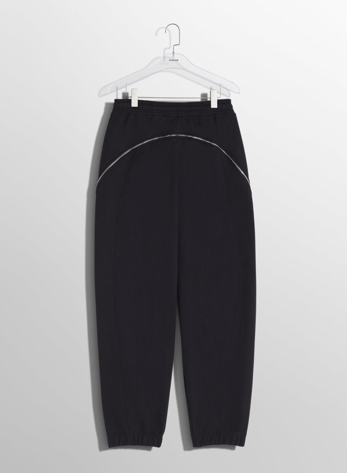 BLACK // black light fleece zipped track pants